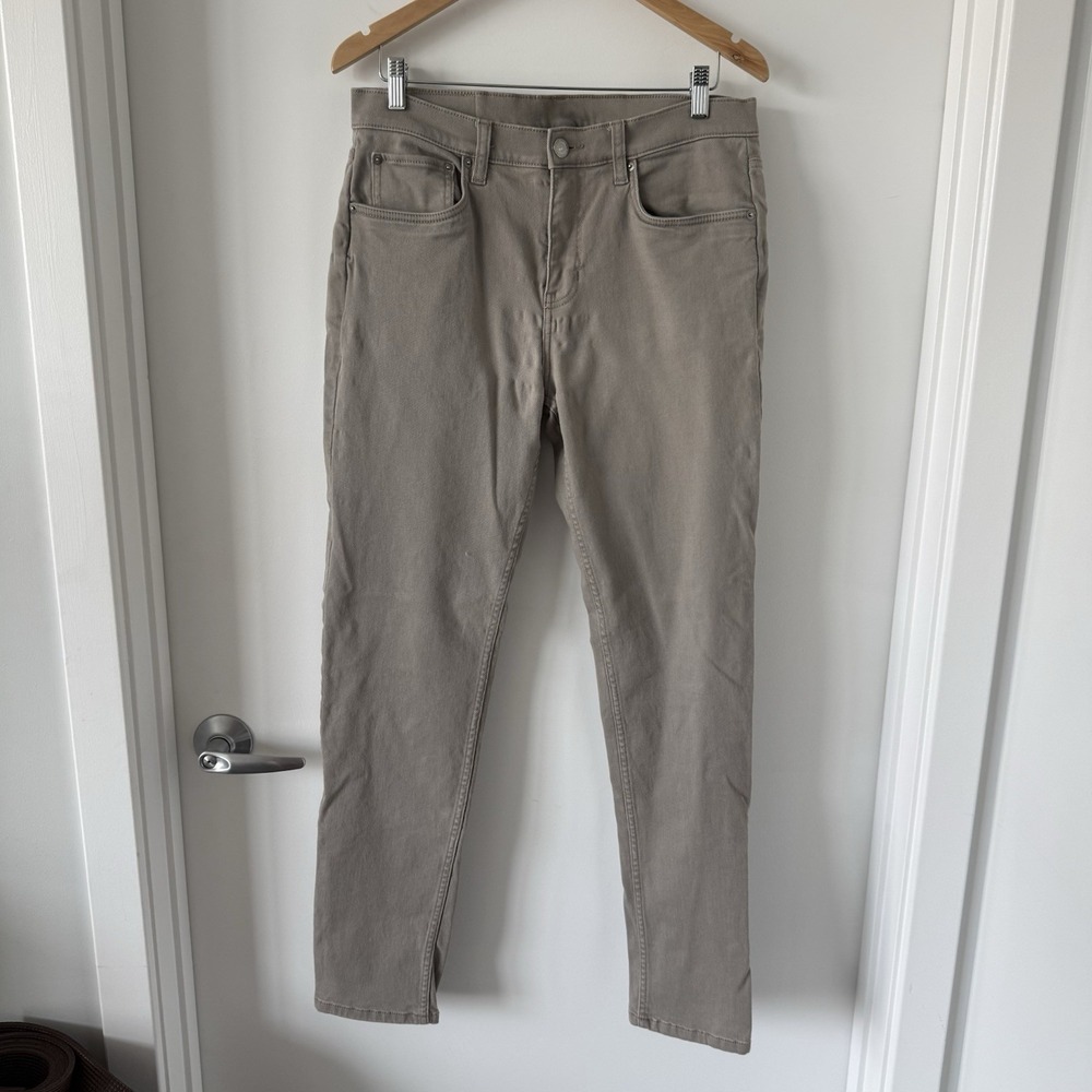 Vuori Men's Benton Stretch Twill 5-Pocket Pants Gray Athletic Size 32 x 31"